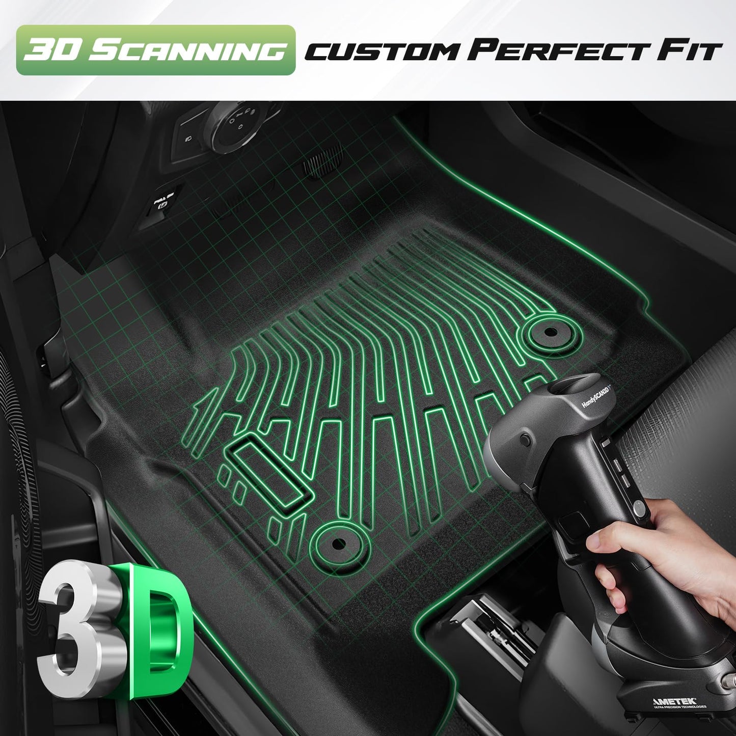 Cartist Floor Mats for Ford Expedition MAX 2018-2024 (8 Seats-2 Row Bench Seat), All Weather Cargo Liner for Expedition Accessories, Heavy Duty Car Mats, Car Accessories (Only Fit MAX)