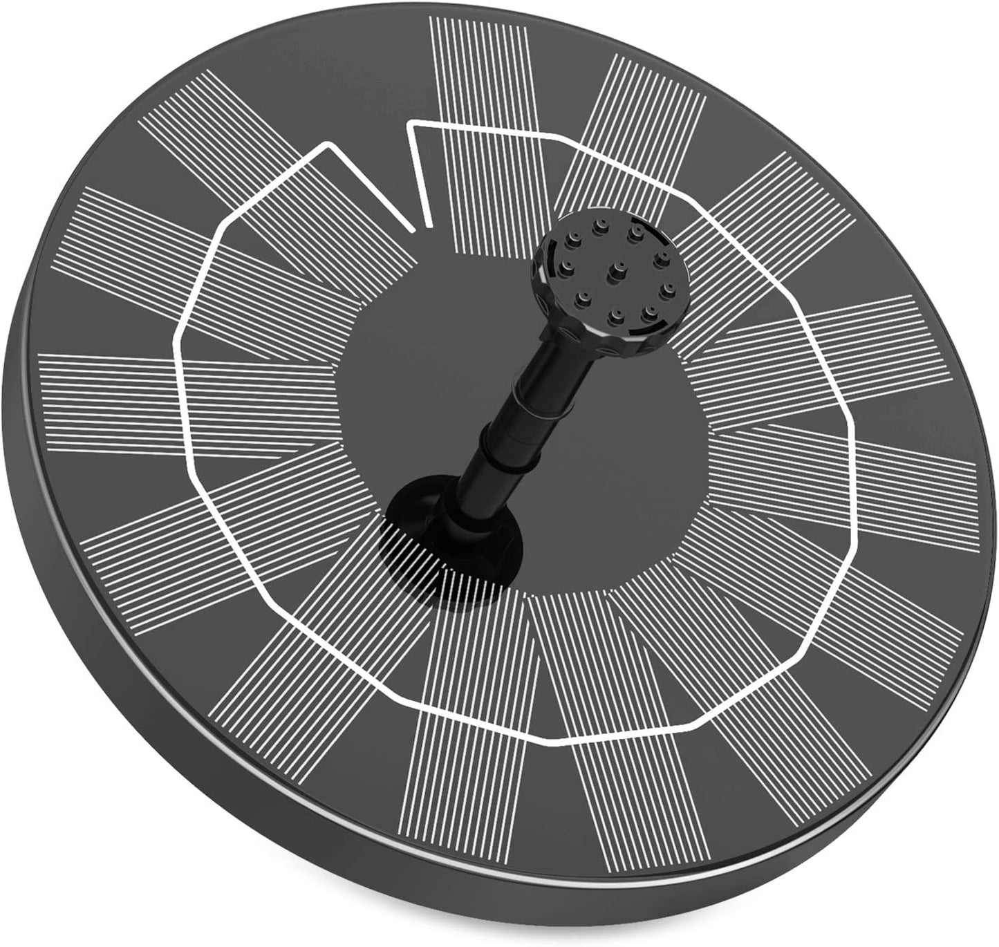 AISITIN Solar Garden Fountain - 3.5W Floating Pump with 6 Nozzles for Bird Bath & Aquarium (1 Piece)