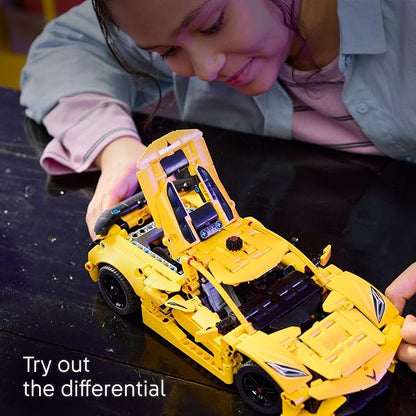 LEGO Technic Chevrolet Corvette Stingray Toy Car - Building Toy Set for Kids Boys and Girls Ages 9+ - Model Car Kit for Display - Gift Idea for Birthday - 42205
