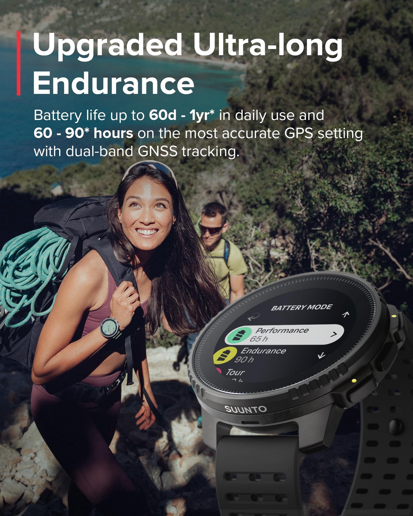 SUUNTO Vertical: Adventure GPS Watch, Large Screen, Offline Maps, Solar Charging