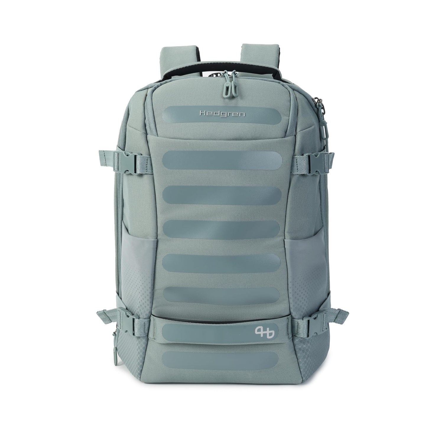 Hedgren | TRIP Travel Backpack – Expandable, Water-Repellent RPET with RFID Blocking, Laptop & Clothing Compartments, Rain Cover & Smart Sleeve for Carry-On | 28.5 L (Grey-Green)