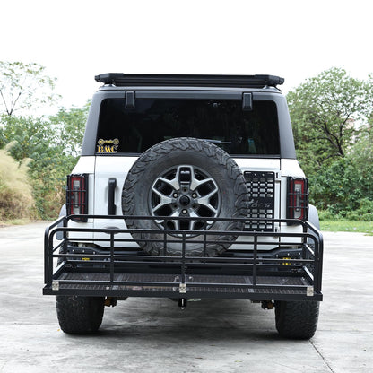 750 LBS Heavy Duty Folding Hitch Cargo Carrier, 2" Hitch Receiver Rear Luggage Rack Basket for SUV, Pickup Truck, Camping & Travel, 60" x 24" x 13.8", Black