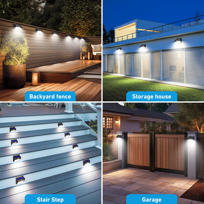 Peasur 20 Packs Solar Outdoor Lights Motion Sensor Solar Security Light Waterproof with 3 Lighting Modes Solar Powered Wall Lights Outside for Garden Fence Yard