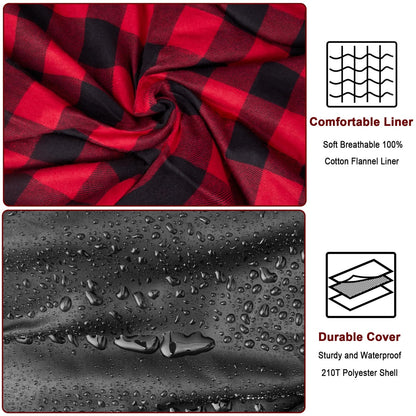 FORINBUY 0 Degree Flannel Double Sleeping Bag for Adults, Couples or Family - Winter Queen Size Waterproof & Warm 2-Person Sleeping Bag for Cold Weather Camping, RV Travel