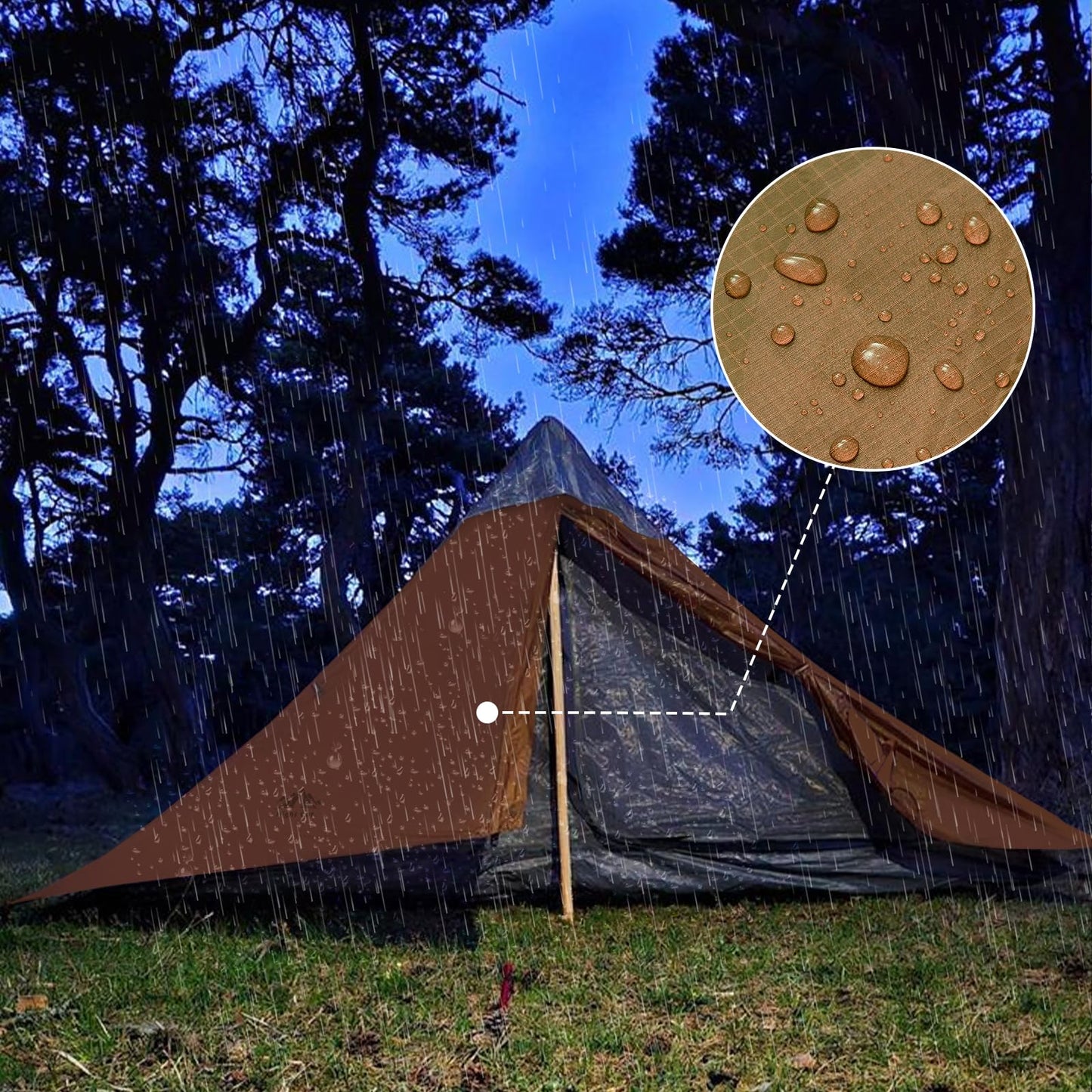 Night Cat Ultralight Tent 1 Person for Professional Backpacker Hiker 2 LBS Only Lanshan Backpacking Bivvy Ground Tent Heavy Rain Waterproof Trekking Pole Not Included