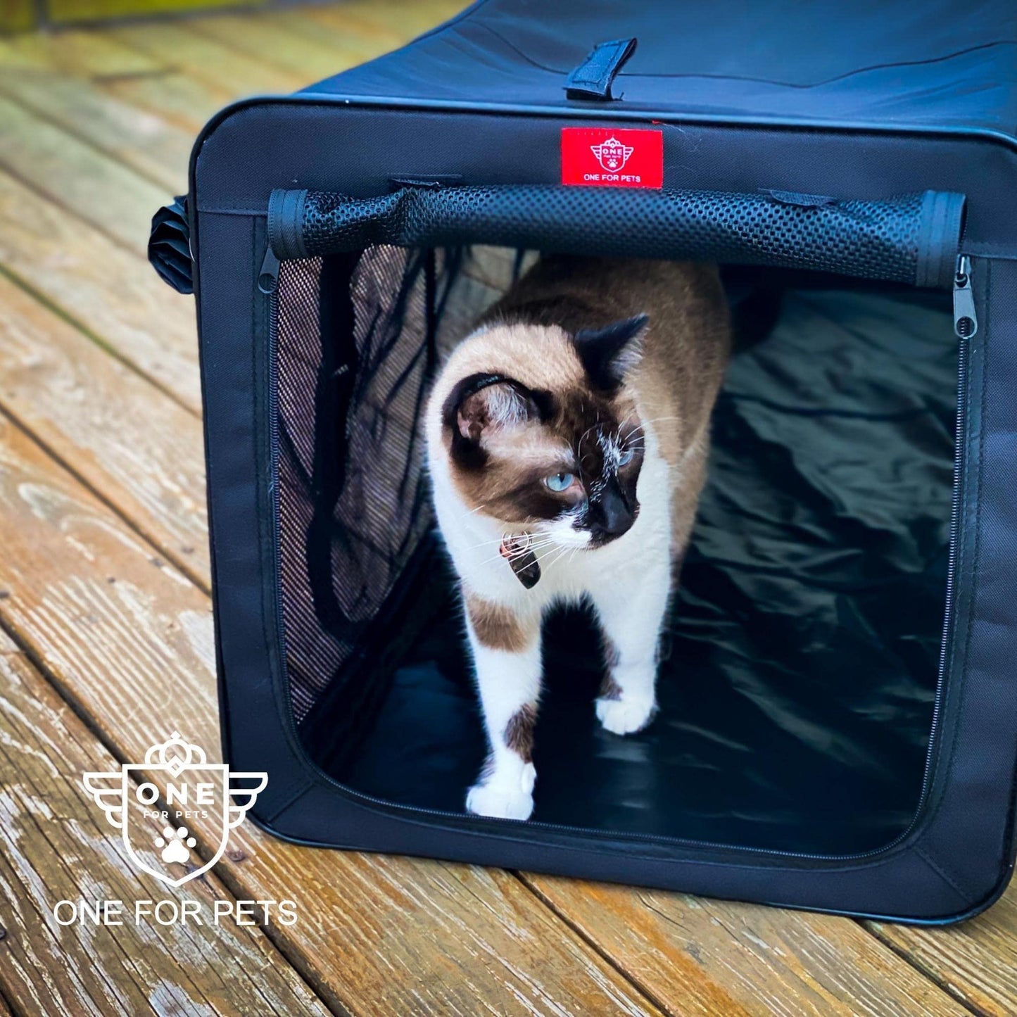 One for Pets The Indoor/Outdoor Cat Enclosure, Cat Playpen - 48" x 18" x 18" (Black)
