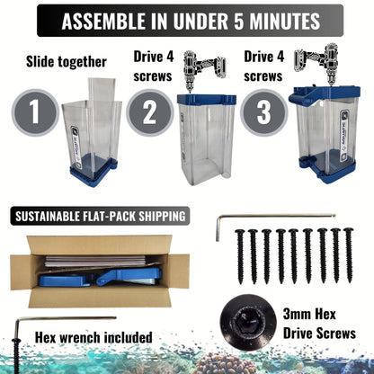 Aquatic Hunt Lionfish Locker High-Capacity Lionfish Containment Unit for Divers | Fast Drainage, Spear/Snare Storage, Durable & Versatile for Lionfish Hunting & Lobster Collection (Blue Water), 22''