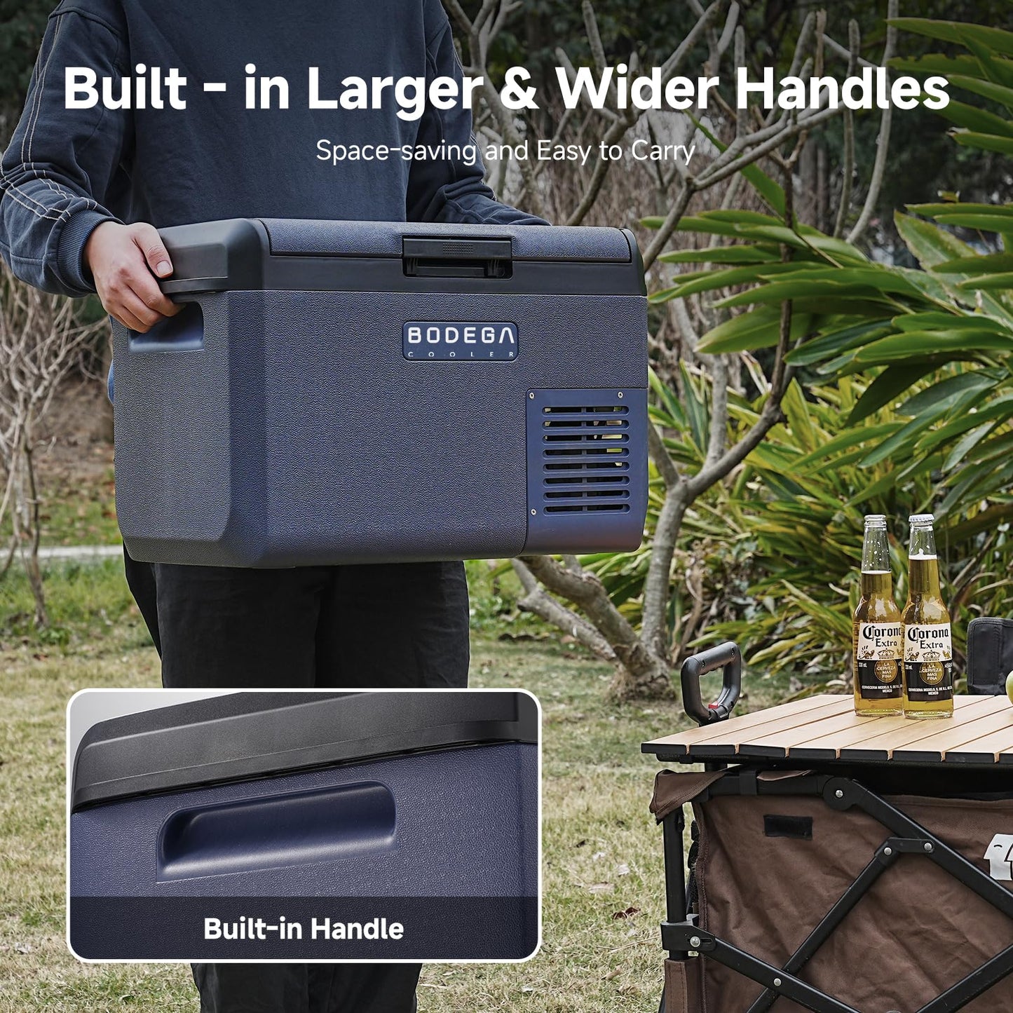 BODEGA 12 volt Car Refrigerator - 26QT Portable Freezer IPX4 Waterproof Car Fridge Electric Cooler Ultra-Quiet for Truck Van Camping Travel 12/24V DC 110~240 Volt AC,-4℉~68℉
