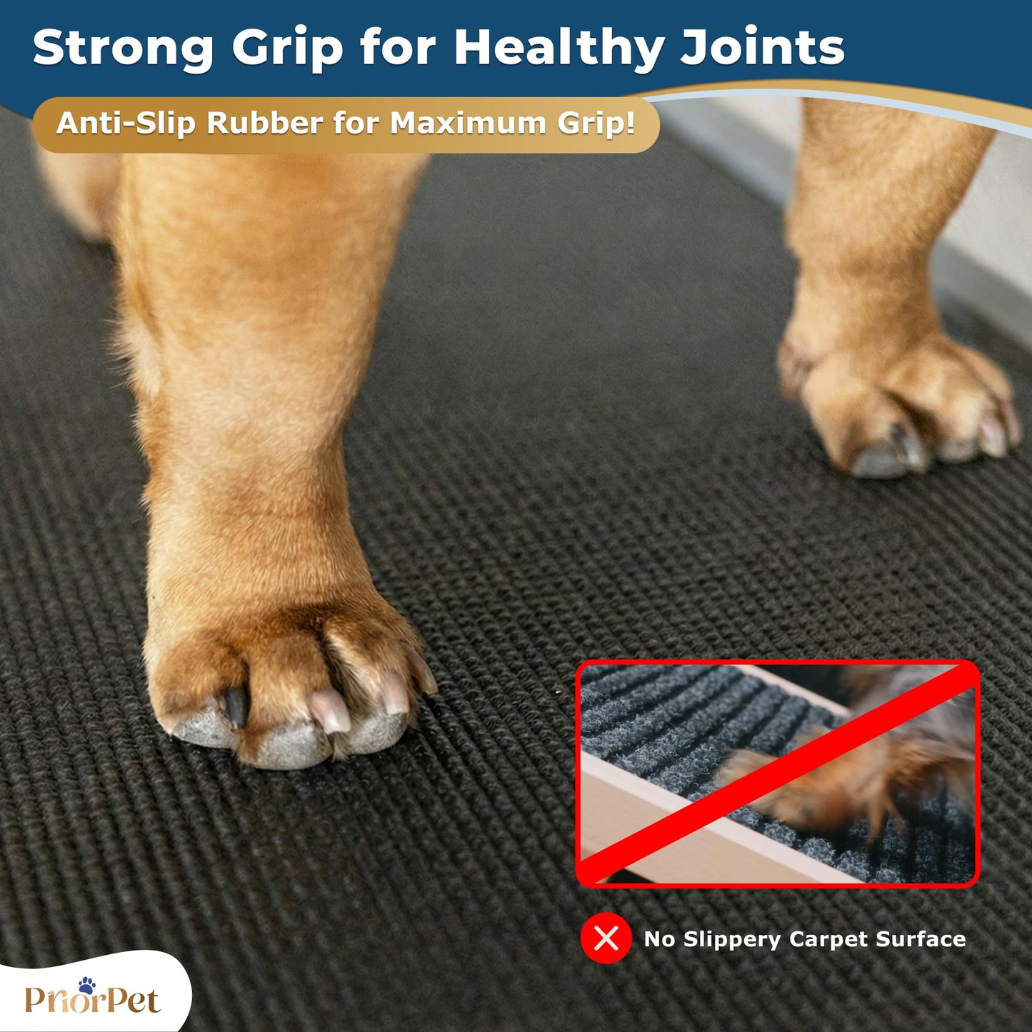 Dog Ramp for Couch – Non-Slip, Sturdy Build Foldable Wooden Dog Ramp – Supports up to 200 lbs – 7 Adjustable Heights (14"–20.5") – Enhanced Stability – Birchwood Pet Ramp for Small Dogs – Gray