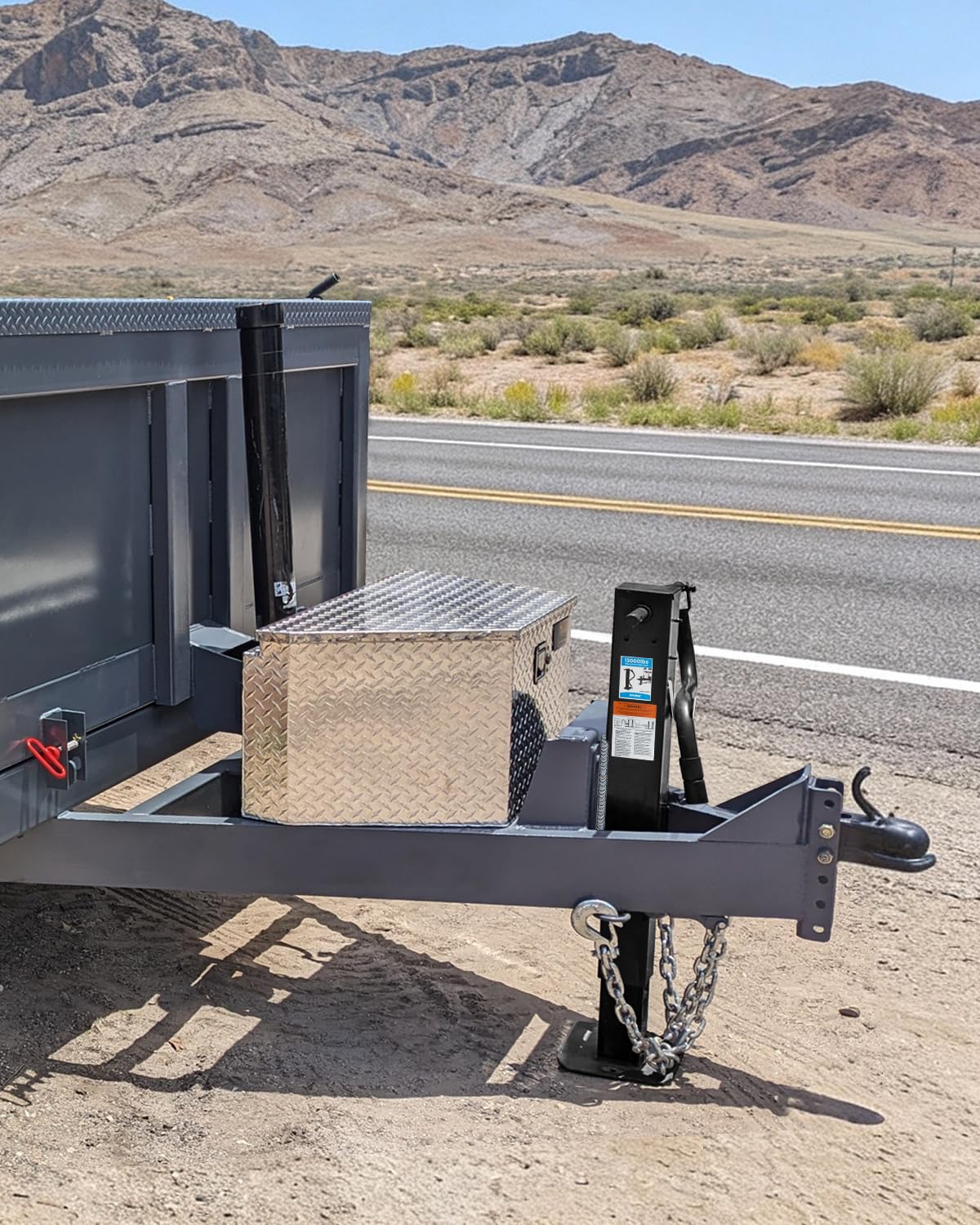 Kohree 12000 lbs Trailer Jack Heavy Duty, 26" Vertical Travel, Weld on Trailer Jacks with Adjustable Drop Leg & Ergonomic Handle for Utility, Boat, Horse, and RV Trailer