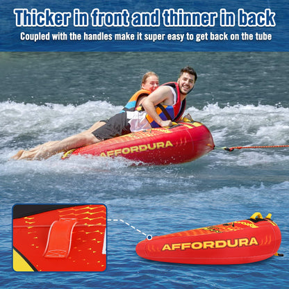 Affordura Towable Tubes for Boating 65in Tubes for Boats to Pull, Boat Tubes and Towables with Quick Connector and Storage Bag