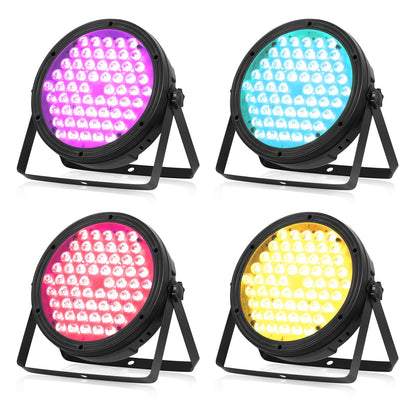 BETOPPER Stage Lighting 120W Par Light RGBW 4-in-1 Stage Lights, DJ Light DMX for Concert and Events,4 Packs
