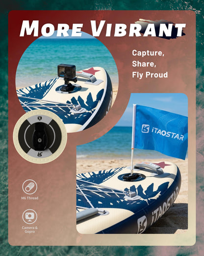 iTAOSTAR N26A 35" Extra Wide Inflatable Stand Up Paddle Board - The Ultimate Stable Inflatable SUP Board for Yoga & Fishing, Full Kit Included