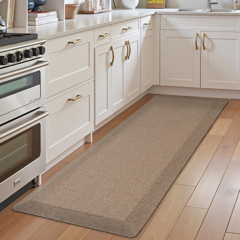 LUMI Anti Fatigue Cushioned Comfort Mats for Standing, 3/4 Thick Ergonomic Mats for Desk Office, Non-Slip, Ultra Soft, Memory Foam Rugs for Home, Kitchen, Laundry, 20"x32", Beige