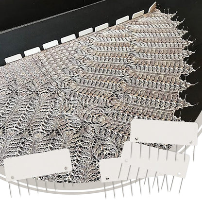 LAMXD 8 Pins Knit Blocking Pins Kit,Knit Blocking Combs – 32 Combs for Blocking Knitting, Crochet, Lace or Needlework Projects – for use with Blocking Mats for Knitting Mat…
