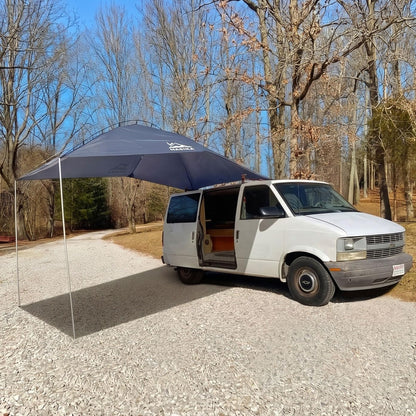 Versatility Camping Tent for Truck Bed,SUV RVing, Van,Trailer and Overlanding Portable Teardrop Awning Canopy Tear Resistant Tarp with 2 Sandbag