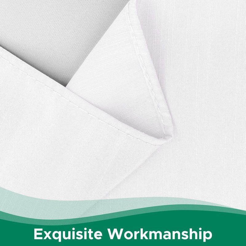 Biscaynebay Wrap Around Bed Skirts for Queen Beds 15" Drop, White Adjustable Elastic Dust Ruffles Easy Fit Wrinkle & Fade Resistant Silky Luxurious Fabric Machine Washable