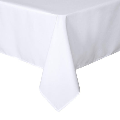 sancua Rectangle Tablecloth - 60 x 120 Inch - Stain and Wrinkle Resistant Washable Polyester Table Cloth, Decorative Fabric Table Cover for Dining Tables, Buffet Parties and Camping, White