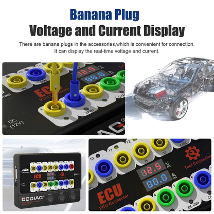 Godiag GT100+ OBDII Breakout Box, Advanced OBD and CAN Protocol Detector for ECU Bench Testing and Car Diagnostics