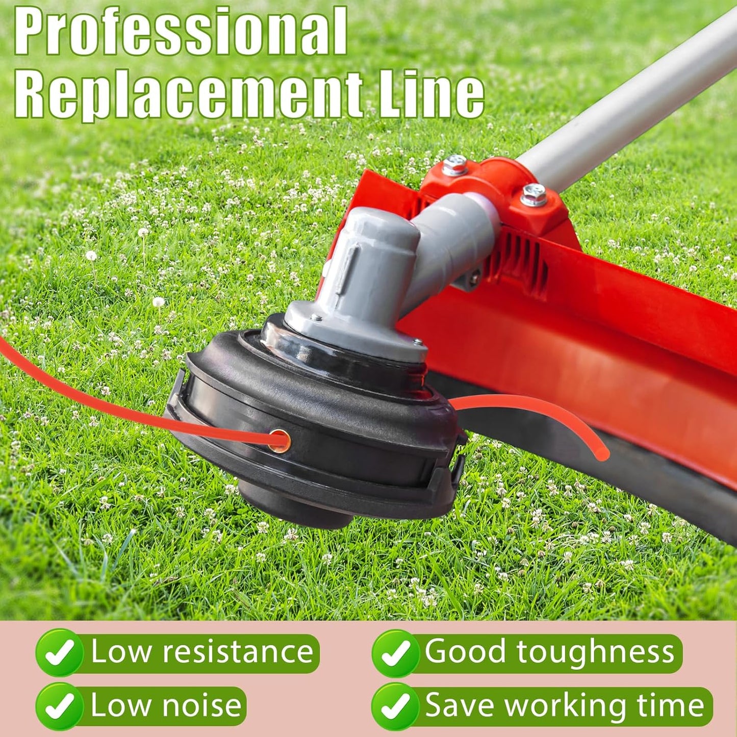 105 Trimmer Line - Commercial Round Weed Eater String | 0.105” Diameter, 1038 Ft, 5 Lb - Orange