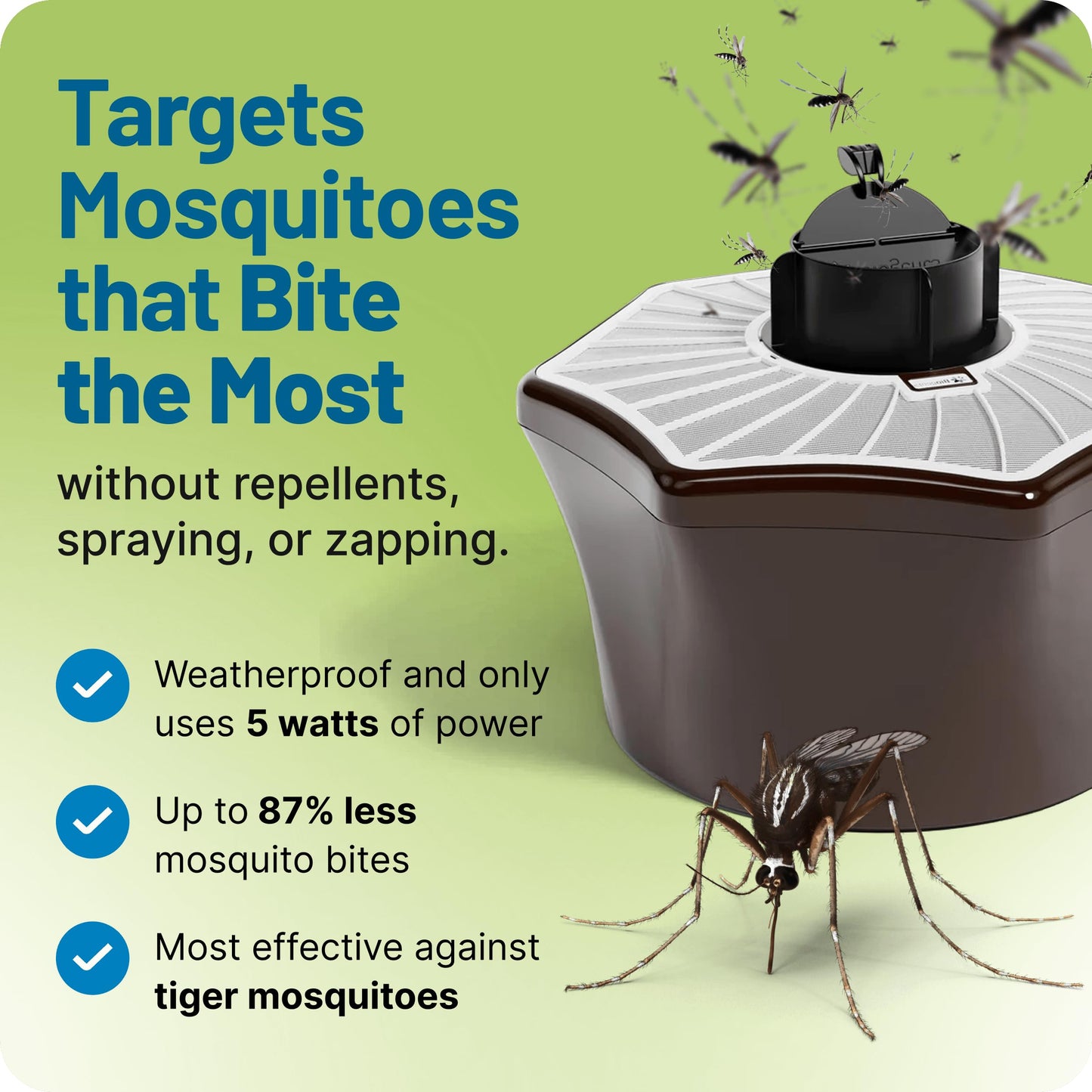 Biogents Mosquitaire Outdoor Mosquito Trap with Sweetscent Lure | Eco-Friendly, Pesticide-Free, Pet-Safe Repellent Alternative | Electric Catcher for Comprehensive Mosquito Control