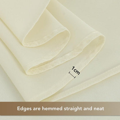 sancua Rectangle Tablecloths for 6 Foot Tables, 6 Pack - Washable Polyester Fabric Table Cloth for Wedding Party, Birthday, Banquet Reception, 54x108 Inch, Beige