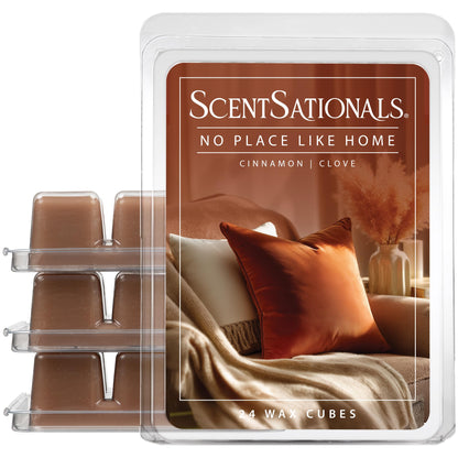 Scentsationals No Place Like Home Scented Wax Melts - Cinnamon & Clove, 10oz (24 Cubes)
