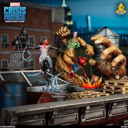 Asmodee Marvel: Crisis Protocol Silk Spider-Ham &amp Spider-Man Noir Character Pack - Tabletop Superhero Game Ages 14+ 2 Players 90 Min Playtime