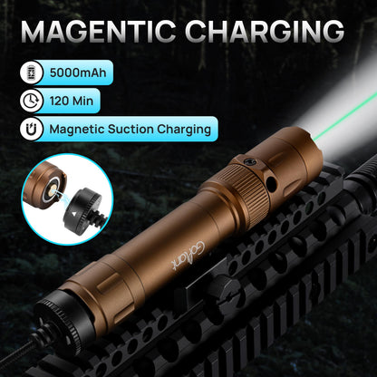 3000 Lumen Aircraft-Grade Aluminum Tactical Flashlight, 2.5Hours Long Runtime LED Weapon Lights, Rifle Light Laser Combo, Picatinny Rifle Flashlight with Momentary Strobe Function & Remote Switch