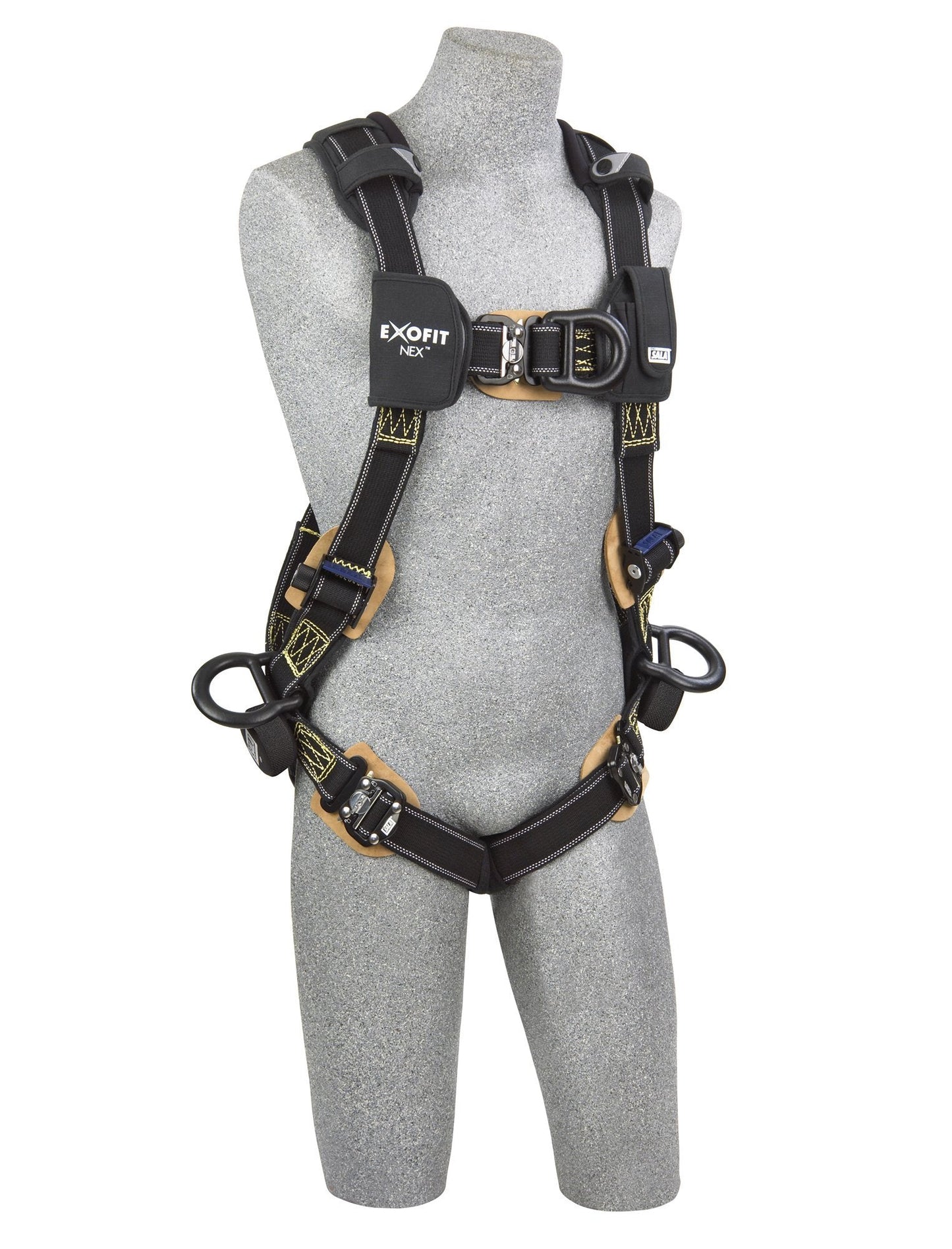 3M DBI-SALA ExoFit NEX 1113331 Full Body Arc Flash Climbing Harness, 4 PVC Coated Alum. D-Rings, Nomex/Kevlar Web, Comfort Padding, Locking QC Leg Straps, Medium, Black