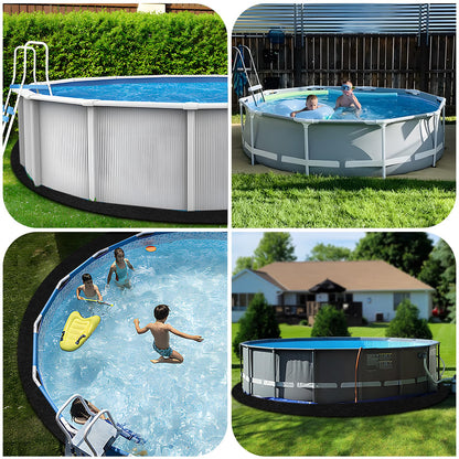 Zeonly 21 FT Pool Liner Pad for Above Ground Pool, 300 G/M² Thicker Heavy Duty Round Pool Liner Pad, Puncture Protection Under Pool Padding, Extend Liner Life Durable Eco-Friendly Fabric, Black