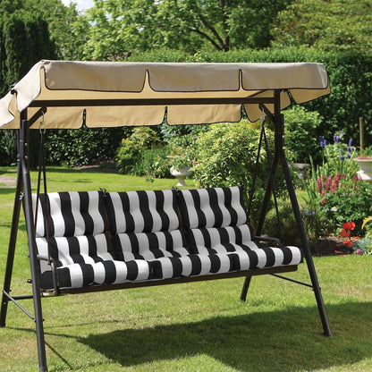 TWLEAR Outdoor High Back Patio Chair Cushions, Tufted Rocking Chair Cushions, Adirondack Cushions for Garden Porch Home Office Chair Use, 44” x 22” x 4”, 2 Pack, Cabana Black
