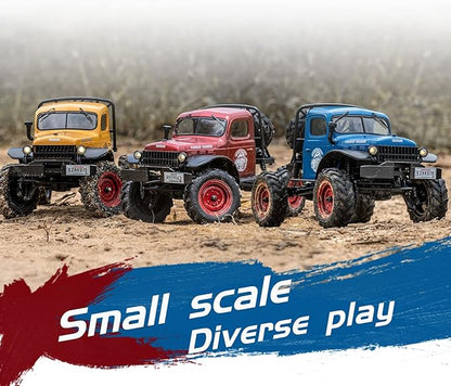 EAZYRC FMS FCX24 Power Wagon 1/24 RC Crawler Brushed 4x4 RTR Rock Crawler with Portal axle 2-Speed Transmission PC Hard Body – RC Car for Adults and Gift