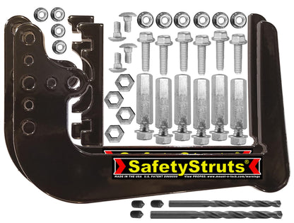 Mount-n-Lock RV Bumper Bundle (2 Items): 1 Set HD SafetyStruts, 1 Pair GennyGo Folding Arms (1SNUHD, 2FSAS)