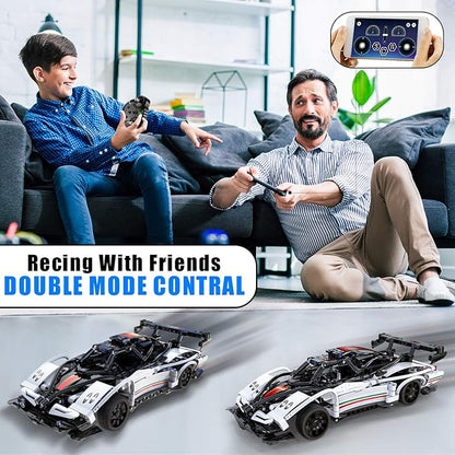 STEM Buidling Toys for 6 7 8 9 10 11 12 + Year Old Boys Girls Gifts Remote Control Car Toy Building Sets RC Race Model Cars Building KitsLearning Toys Best Birthday for Kids (457PCS)