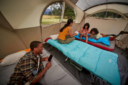 Coleman WeatherMaster 10-Person Camping Tent with Rainfly & Room Divider, Spacious Weatherproof Family Tent with Carry Bag