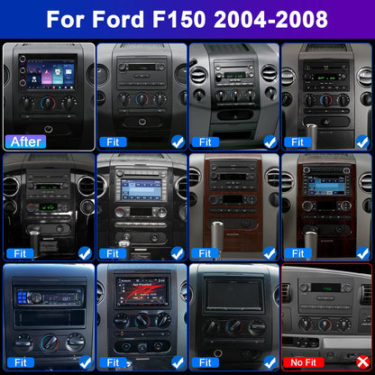 4G+64G Car Radio Stereo for Ford F150 2004-2008: Upgrade Android 15 7" Touchscreen Head Unit Replacement Wireless CarPlay Android Auto, BT 5.4, WiFi 6, GPS, FM, RDS, EQ, SWC, 1080P Backup Camera