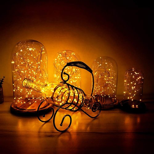 Joomer Fairy String Lights 33FT 100 LEDs Plug in Fairy Lights Indoor Copper Wire String Light DIY for Bedroom, Parties, Wedding, Christmas, Outdoor, Indoor Decoration (Warm White, Non-Connectable)