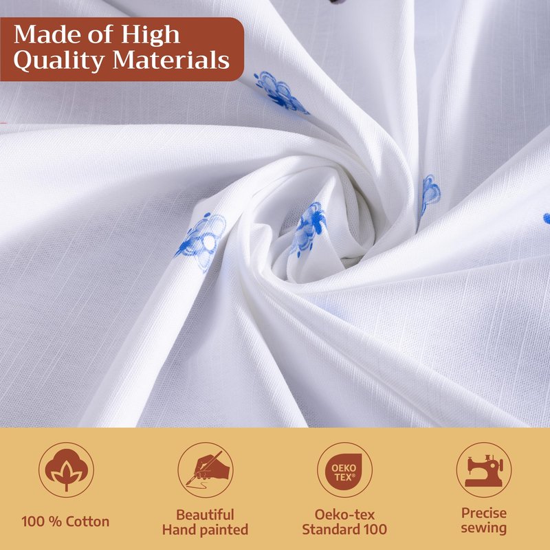 Maison d' Hermine Table Cloth Rectangle Table 100% Cotton 54 x 72 Inches Tablecloth Reusable Decorative for Dining Kitchen Room Farmhouse Home Gifts for Mothers Day Spring Summer - Amsterdam Canals