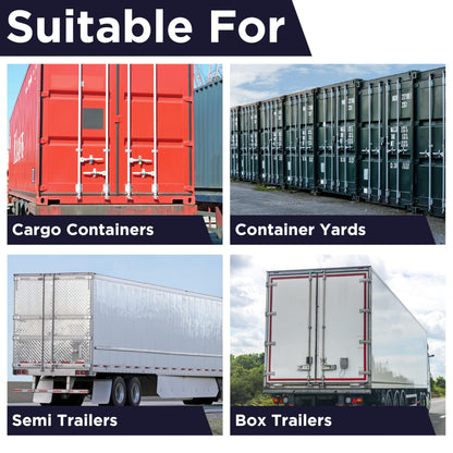 Shipping Container Lock with Combination | Cargo Van and Semi Trailer Door Lock Heavy Duty | Sea & Box Trailer Door Locks - Combi Shipping Container Locks Heavy Duty