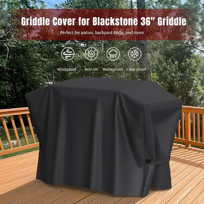 SHINESTAR Griddle Cover - Heavy Duty Waterproof & UV-Resistant for 36 Inch Blackstone Grill | Fits 4 Burner