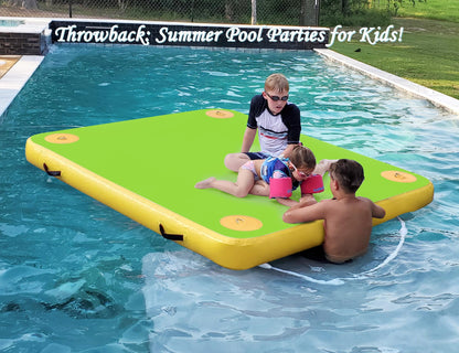 Wauffua Inflatable Floating Dock for Lakes, Thick and Extra Wide Lake Floats for Adults, Non-Slip Air Dock Platform with Portable Carrying Bag, Floating Platform Island for Pool Beach Ocean