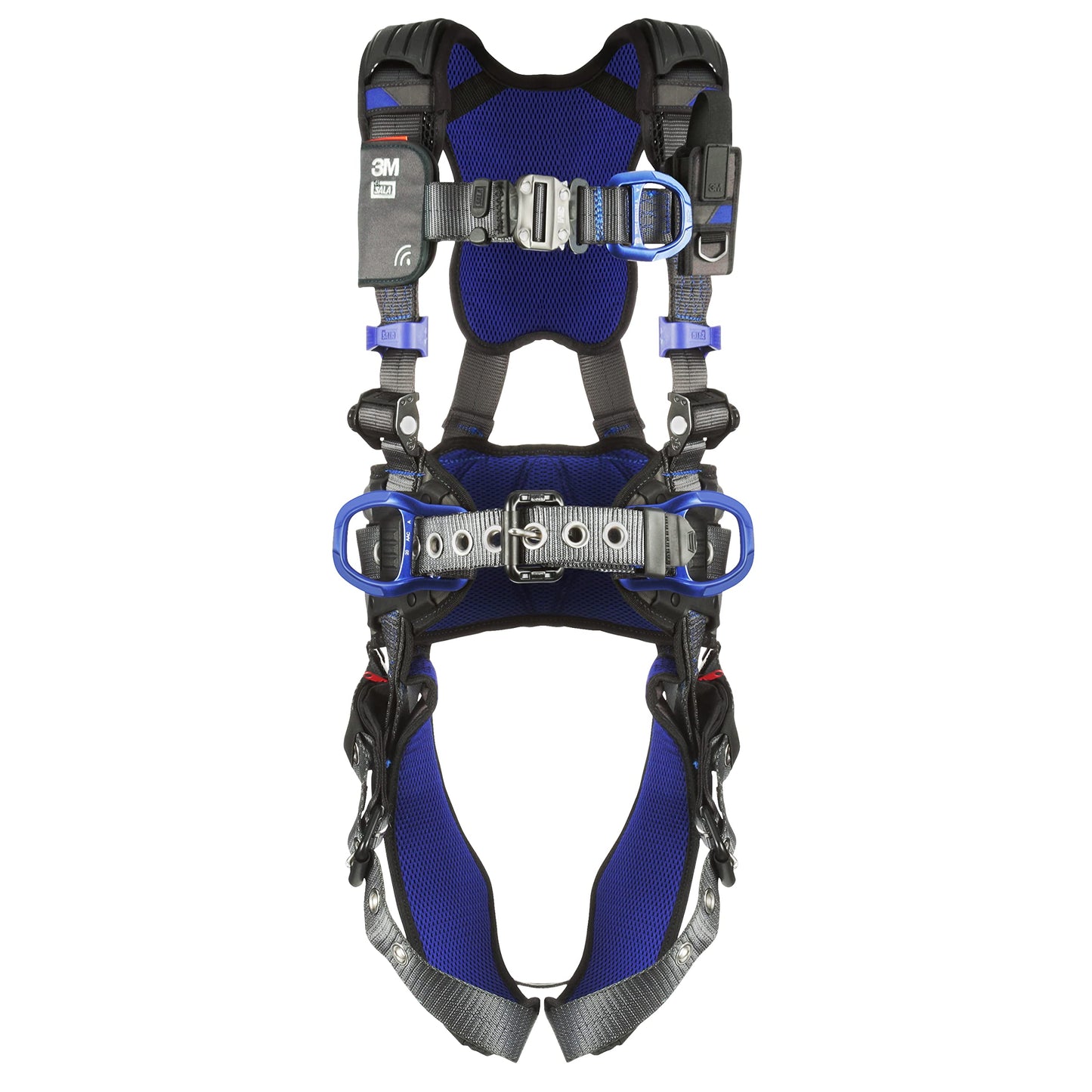 3M 1140188 DBI-SALA ExoFit X300 Comfort Construction Climbing Positioning Safety Harness Fall Protection, Back, Front, Hip D-Rings, Auto-Locking Quick Connect Chest Buckle, Tongue Leg Buckle, Medium