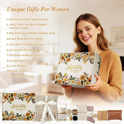 Self Care Gifts for Womens Birthday Gift Mothers Day Gift for Mom Wife Grandma Sister Friend - Get Well Soon Sympathy Gift Baskets for Women Care Package, Thinking of You Inspirational Gifts for Her