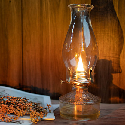RAHATA Oil Lamp Chimney - Hurricane Lamp Glass Replacement, Clear, 3 Inch Base, Wave Style 2P, Model M-LAMPSHADE
