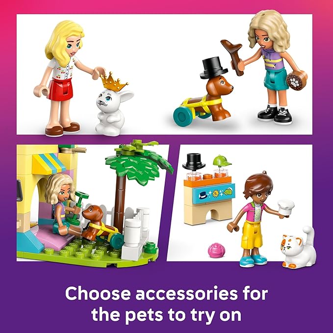 LEGO Friends Pet Accessories Shop Pretend Play Set - Building Toy for Kids Girls and Boys Ages 6+ - with 3 Minidolls Toy Dog Cat &amp Rabbit - Gift Idea for Birthday - 42650