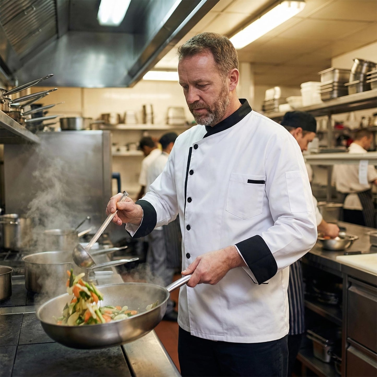 Nanxson Unisex Chef Jacket Men's Chef Coat Kitchen Chef Uniform