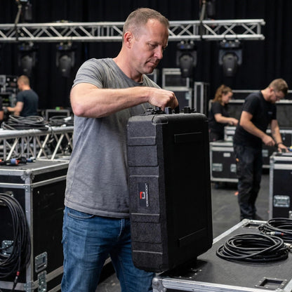 Crossrock 3U Rack Case 11" | Wireless Mic & IEM System Case, Adjustable Rails 6.3"–10.2", Watertight PE (CRA9803U-280S)