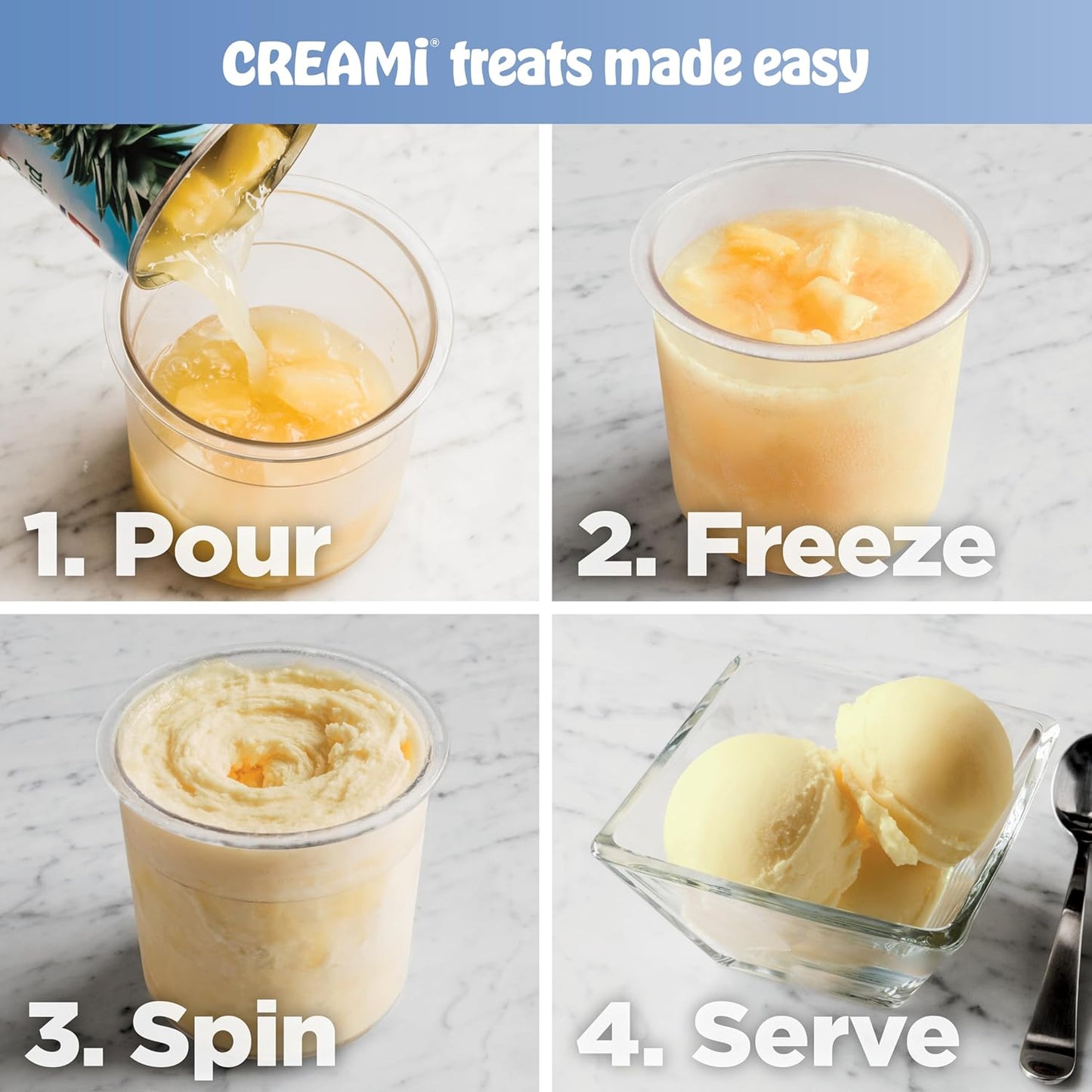 Ninja CREAMi Ice Cream Maker Bundle - Includes 4 Tubs for Gelato, Milkshakes & More | 7 One-Touch Programs | Compact Silver Design