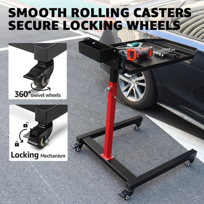 BESTOOL Mobile Work Table Adjustable 32''to 50''